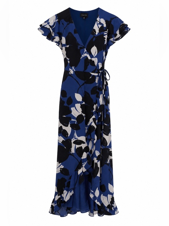 Sugarlips Dresses & Skirts - Sugarlips Blue Floral Wrap Maxi Dress with Tie Waist. Sz S